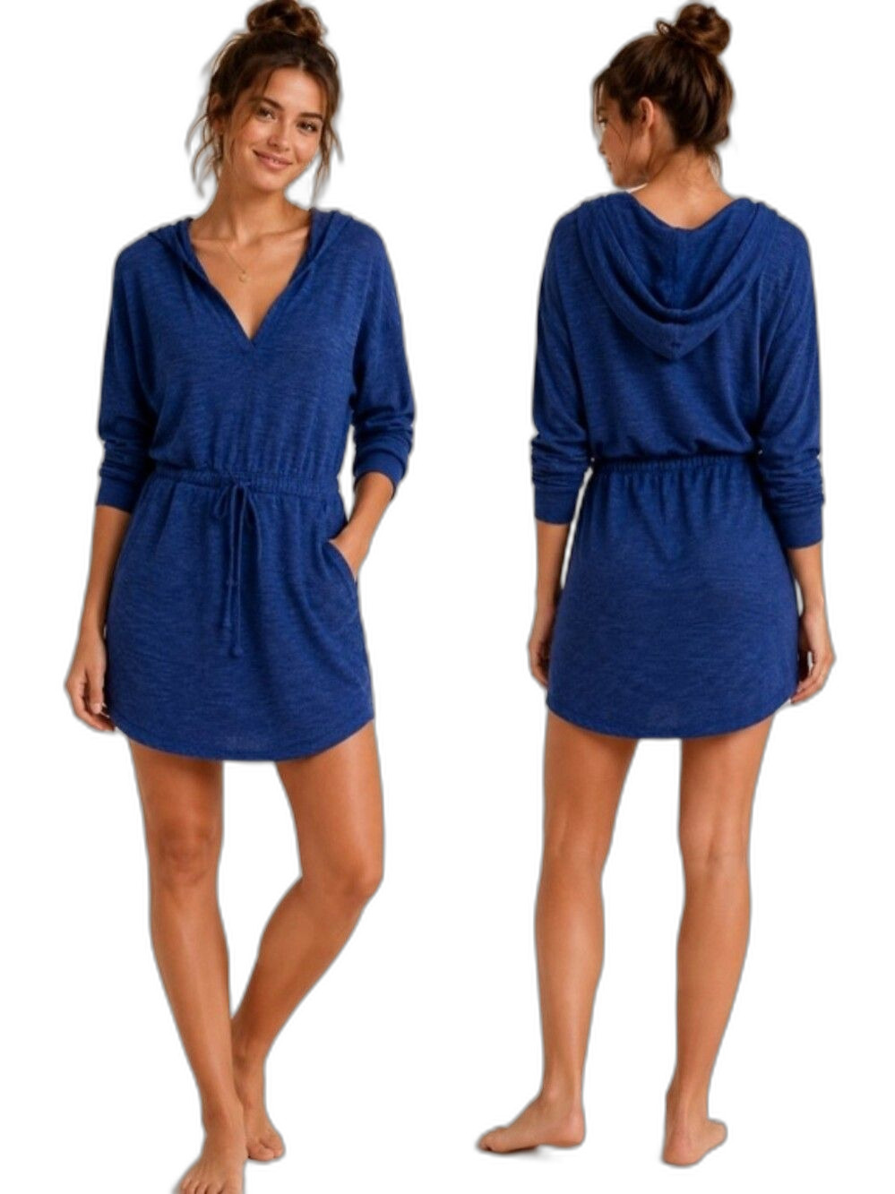 Daily Practice Women’s Blue Hooded Dress Size Small